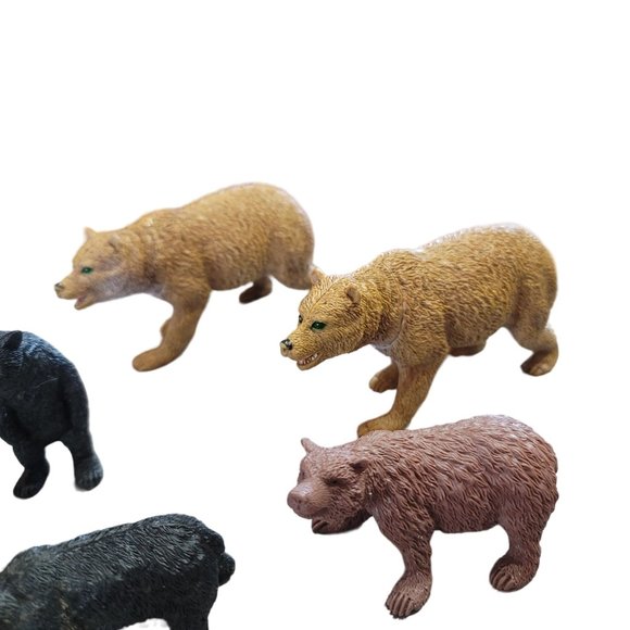 mini plastic figurine bears perfect for cake toppers, train sets, and diorama - Picture 8 of 10